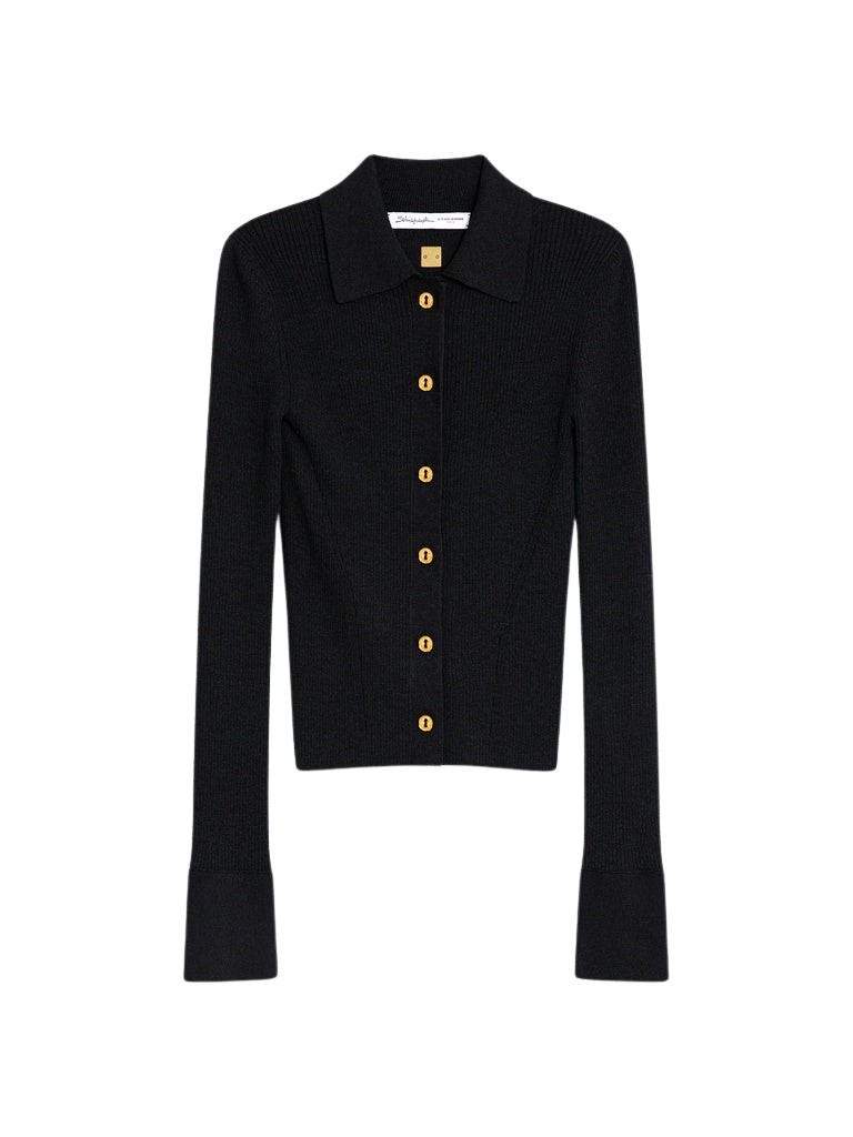Schiaparelli Satin Bias Cardigan Knitwear in Schiaparelli Authentic Luxury Fashion at Luxury Shoes 
