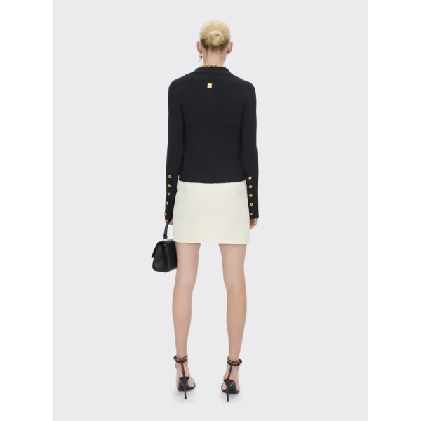 Schiaparelli Satin Bias Cardigan Knitwear in Schiaparelli Authentic Luxury Fashion at Luxury Shoes 
