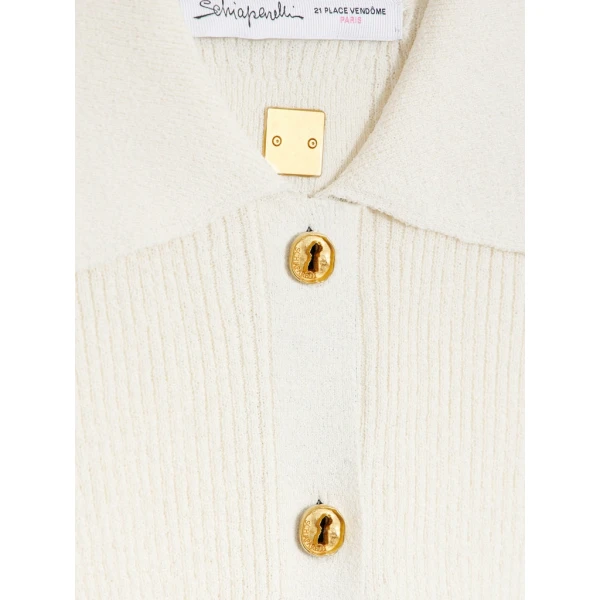 Schiaparelli Satin Bias Cardigan Knitwear in Schiaparelli Authentic Luxury Fashion at Luxury Shoes 