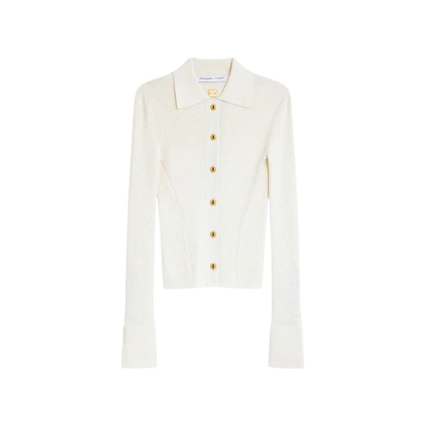 Schiaparelli Satin Bias Cardigan Knitwear in Schiaparelli Authentic Luxury Fashion at Luxury Shoes 