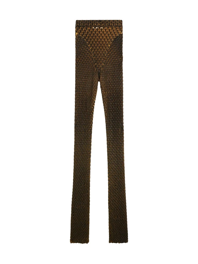 Schiaparelli-Snake-Scale-Trompe-LOeil-Bootcut-Pants15140_nobg Schiaparelli Snake Scale Trompe L'Oeil Bootcut Pants Pants in Schiaparelli Authentic Luxury Fashion at Luxury Shoes