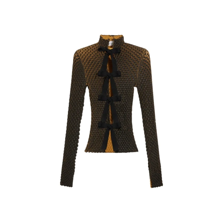 Schiaparelli Snake Scale Trompe L'Oeil Cardigan Knitwear in Schiaparelli Authentic Luxury Fashion at Luxury Shoes 