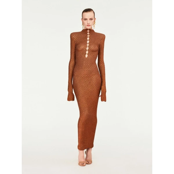 Schiaparelli Snake Scale Trompe L'Oeil Dress Dresses in Schiaparelli Authentic Luxury Fashion at Luxury Shoes 