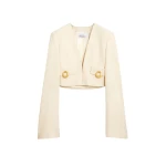 Schiaparelli Square-Shouldered Collareless Jacket Jackets in Schiaparelli Authentic Luxury Fashion at Luxury Shoes 