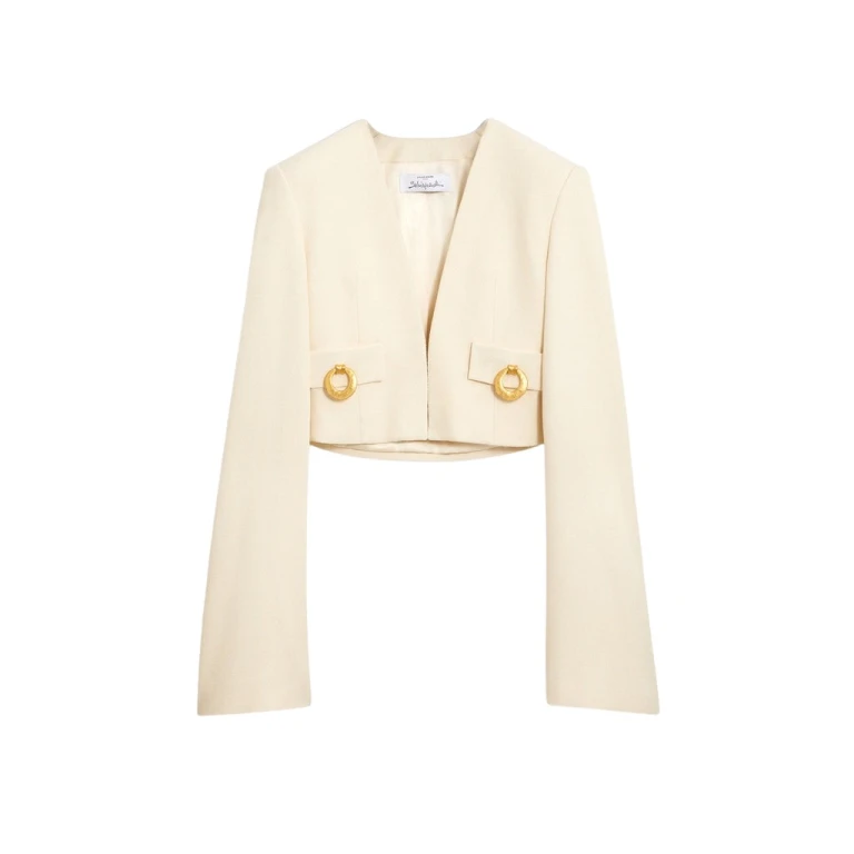 Schiaparelli Square-Shouldered Collareless Jacket Jackets in Schiaparelli Authentic Luxury Fashion at Luxury Shoes 