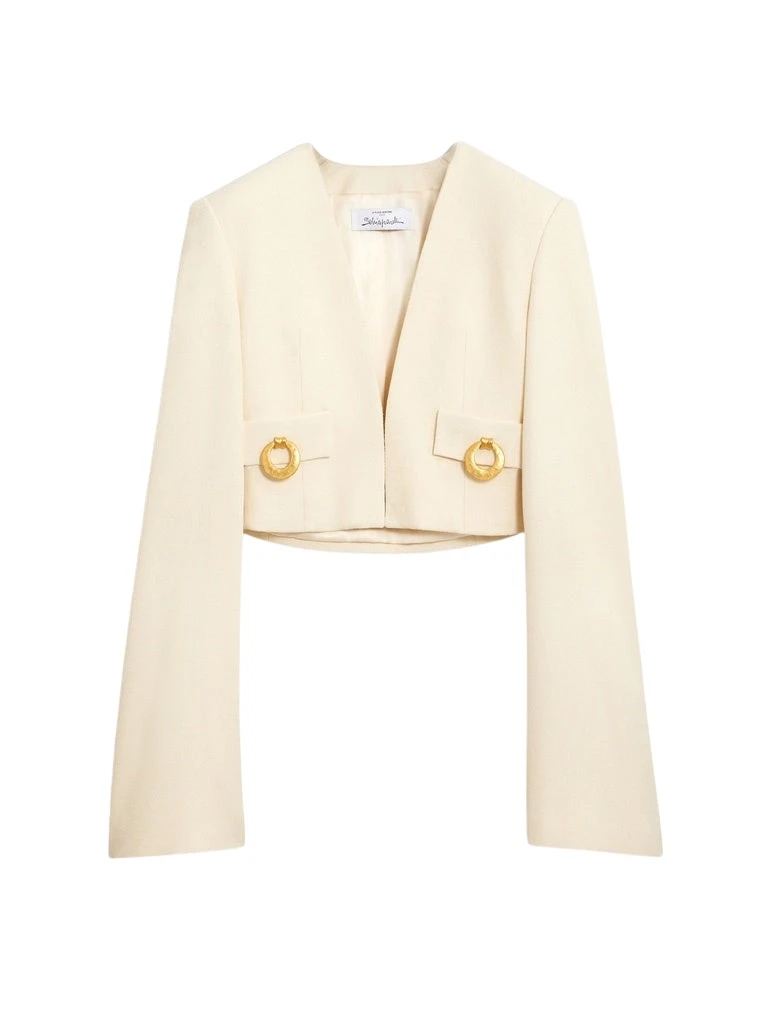 Schiaparelli-Square-Shouldered-Collareless-Jacket-378673_nobg Schiaparelli Square-Shouldered Collareless Jacket Jackets in Schiaparelli Authentic Luxury Fashion at Luxury Shoes