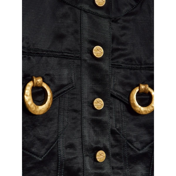 Schiaparelli Square-Shouldered Collareless Jacket Jackets in Schiaparelli Authentic Luxury Fashion at Luxury Shoes 