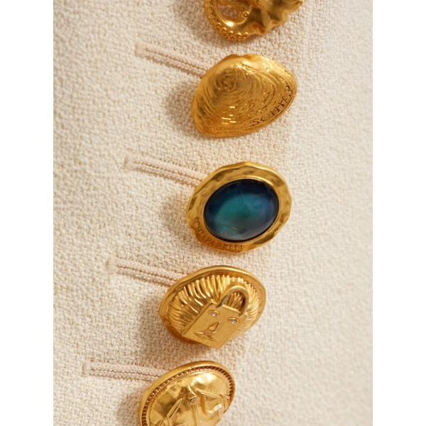 Schiaparelli Square-Shouldered Collareless Jacket Jackets in Schiaparelli Authentic Luxury Fashion at Luxury Shoes 
