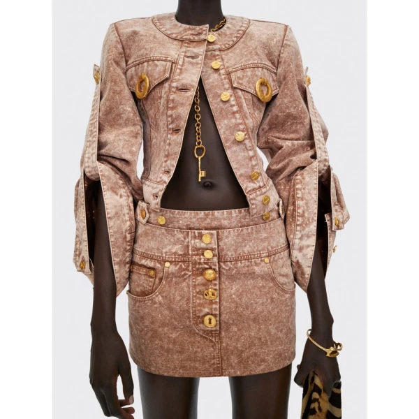Schiaparelli Square-Shouldered Collareless Jacket Jackets in Schiaparelli Authentic Luxury Fashion at Luxury Shoes 