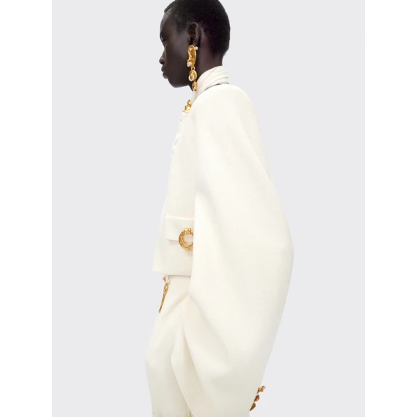 Schiaparelli Square-Shouldered Collareless Jacket Jackets in Schiaparelli Authentic Luxury Fashion at Luxury Shoes 