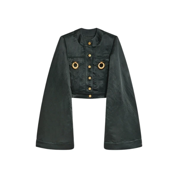 Schiaparelli Square-Shouldered Collareless Jacket Jackets in Schiaparelli Authentic Luxury Fashion at Luxury Shoes 