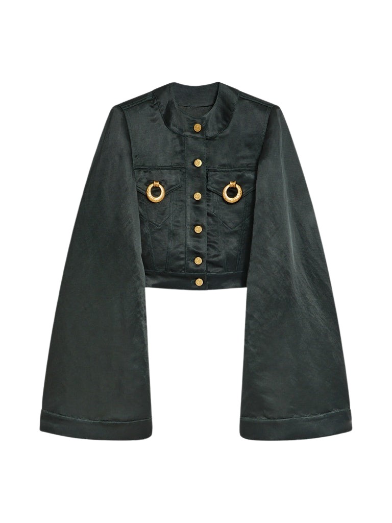 Schiaparelli Square-Shouldered Collareless Jacket Jackets in Schiaparelli Authentic Luxury Fashion at Luxury Shoes 