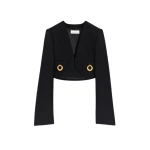 Schiaparelli-Square-Shouldered-Collarless-Jacket41951_nobg Schiaparelli Square-Shouldered Collarless Jacket Jackets in Schiaparelli Authentic Luxury Fashion at Luxury Shoes