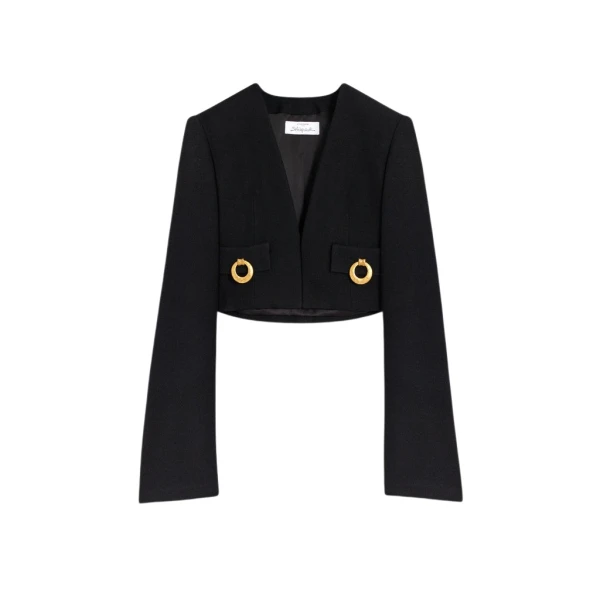 Schiaparelli Square-Shouldered Collarless Jacket Jackets in Schiaparelli Authentic Luxury Fashion at Luxury Shoes 