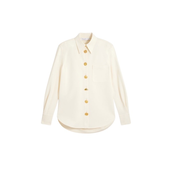 Schiaparelli Straight Bijoux Buttons Shirt Tops in Schiaparelli Authentic Luxury Fashion at Luxury Shoes 