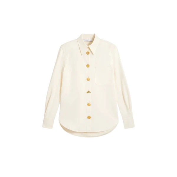 Schiaparelli Straight Bijoux Buttons Shirt Tops in Schiaparelli Authentic Luxury Fashion at Luxury Shoes 