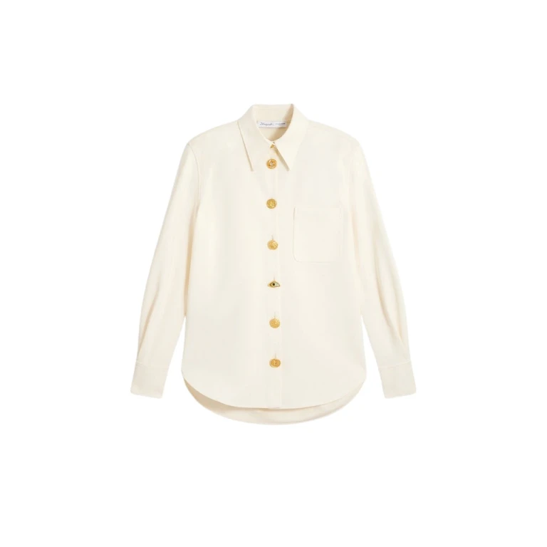 Schiaparelli Straight Bijoux Buttons Shirt Tops in Schiaparelli Authentic Luxury Fashion at Luxury Shoes 