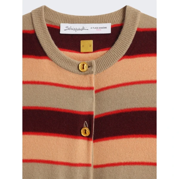 Schiaparelli Striped Cardigan Knitwear in Schiaparelli Authentic Luxury Fashion at Luxury Shoes 