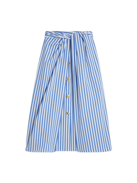 Schiaparelli Striped Poplin Skirt Skirts in Schiaparelli Authentic Luxury Fashion at Luxury Shoes 