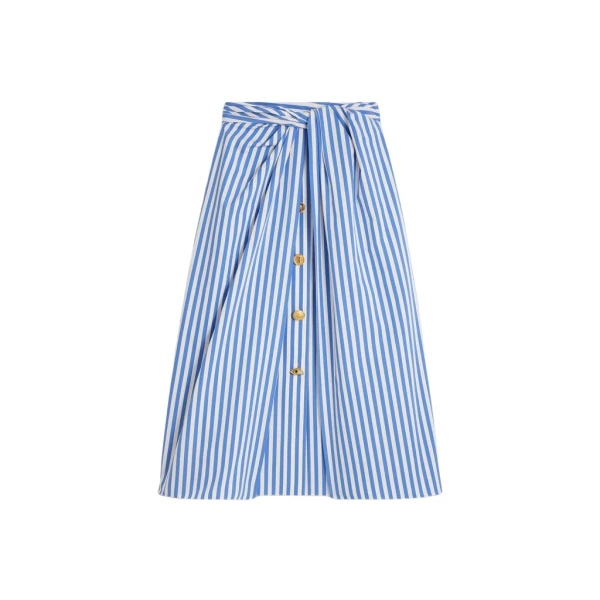 Schiaparelli Striped Poplin Skirt Skirts in Schiaparelli Authentic Luxury Fashion at Luxury Shoes 