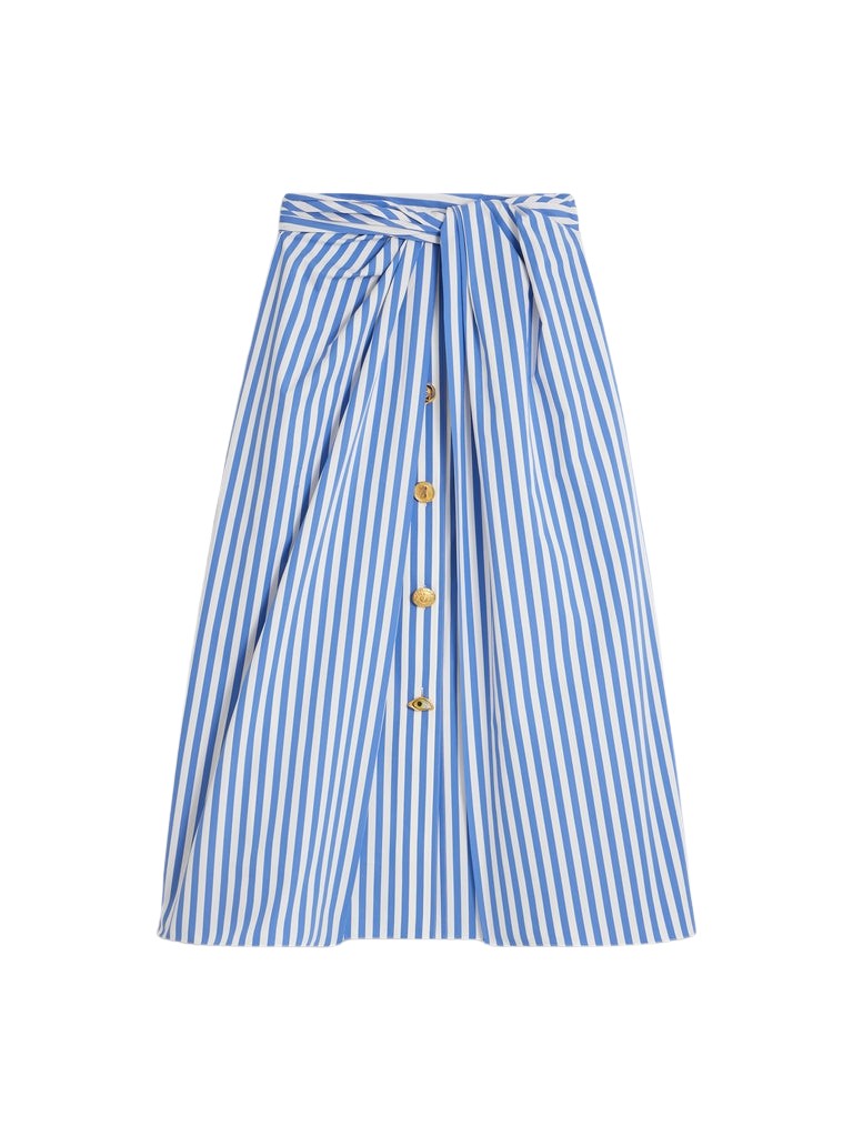 Schiaparelli Striped Poplin Skirt Skirts in Schiaparelli Authentic Luxury Fashion at Luxury Shoes 