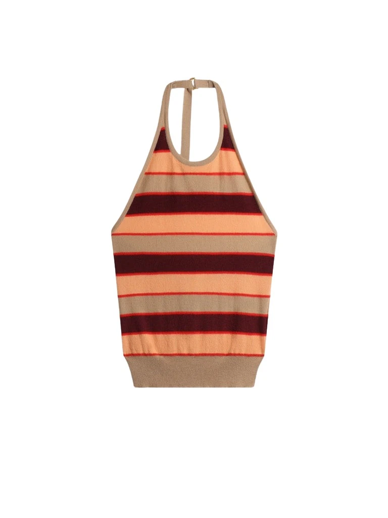 Schiaparelli-Striped-Tank-Top27658_nobg Schiaparelli Striped Tank Top Tops in Schiaparelli Authentic Luxury Fashion at Luxury Shoes