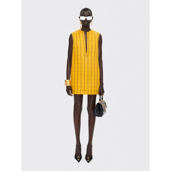 Schiaparelli Textured Linen Sleeveless Dress Dresses in Schiaparelli Authentic Luxury Fashion at Luxury Shoes 