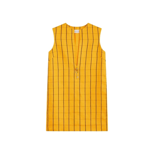 Schiaparelli Textured Linen Sleeveless Dress Dresses in Schiaparelli Authentic Luxury Fashion at Luxury Shoes 