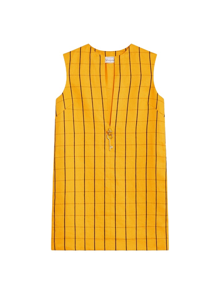 Schiaparelli Textured Linen Sleeveless Dress Dresses in Schiaparelli Authentic Luxury Fashion at Luxury Shoes 