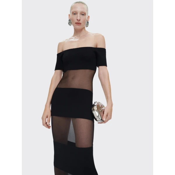 Schiaparelli Transparent Mesh Dress Dresses in Schiaparelli Authentic Luxury Fashion at Luxury Shoes 
