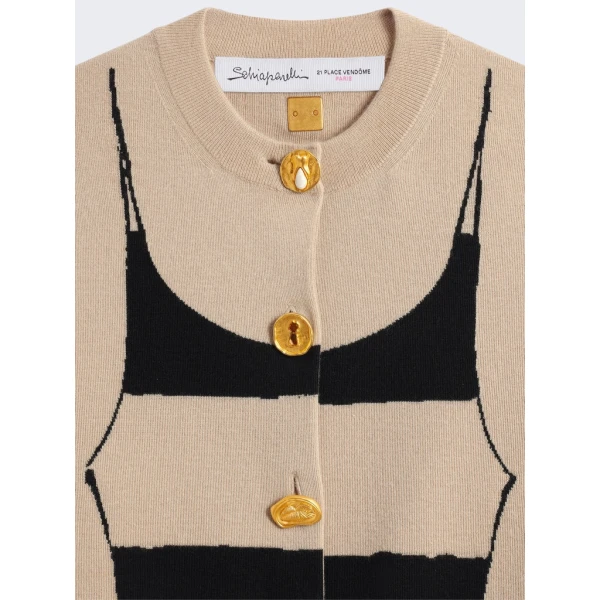 Schiaparelli Trompe L'Oeil Cardigan Knitwear in Schiaparelli Authentic Luxury Fashion at Luxury Shoes 