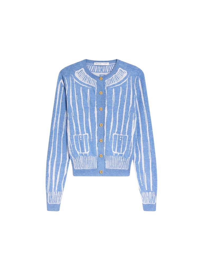 Schiaparelli Trompe L'Oeil Cardigan Knitwear in Schiaparelli Authentic Luxury Fashion at Luxury Shoes 