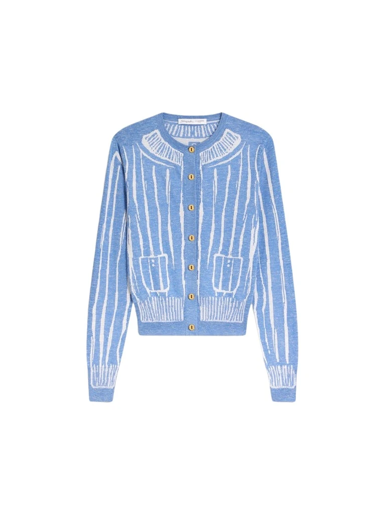 Schiaparelli-Trompe-LOeil-Cardigan34029_nobg Schiaparelli Trompe L'Oeil Cardigan Knitwear in Schiaparelli Authentic Luxury Fashion at Luxury Shoes