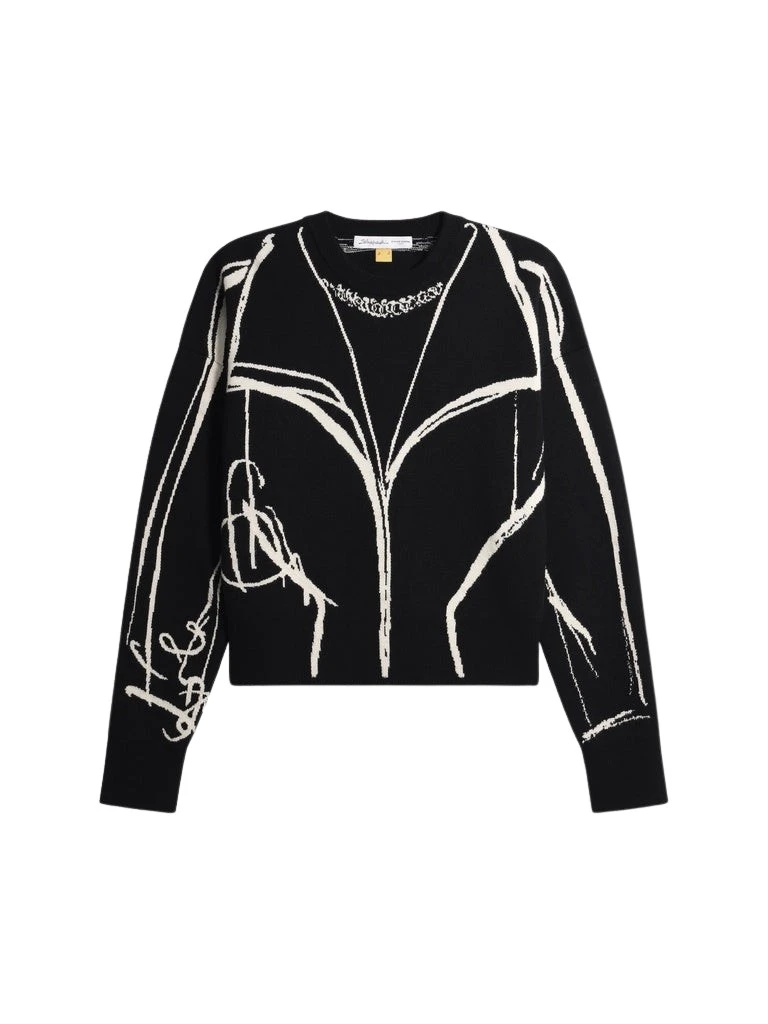 Schiaparelli-Trompe-LOeil-Jumper-339502_nobg Schiaparelli Trompe L'Oeil Jumper Knitwear in Schiaparelli Authentic Luxury Fashion at Luxury Shoes