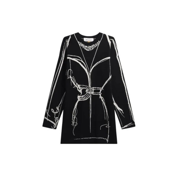 Schiaparelli Trompe L'Oeil Mini Dress Dresses in Schiaparelli Authentic Luxury Fashion at Luxury Shoes 