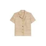 Schiaparelli Tussah Short-Sleeved Shirt Tops in Schiaparelli Authentic Luxury Fashion at Luxury Shoes 