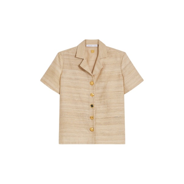 Schiaparelli Tussah Short-Sleeved Shirt Tops in Schiaparelli Authentic Luxury Fashion at Luxury Shoes 