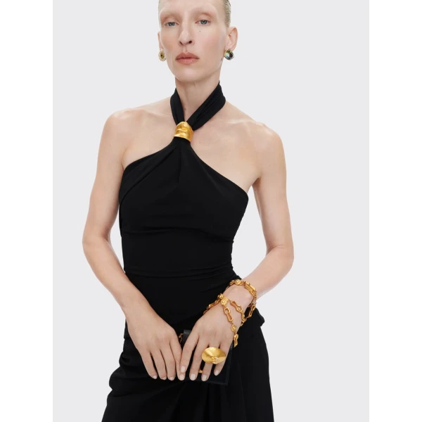 Schiaparelli Twisted Bijou Halter Dress Dresses in Schiaparelli Authentic Luxury Fashion at Luxury Shoes 