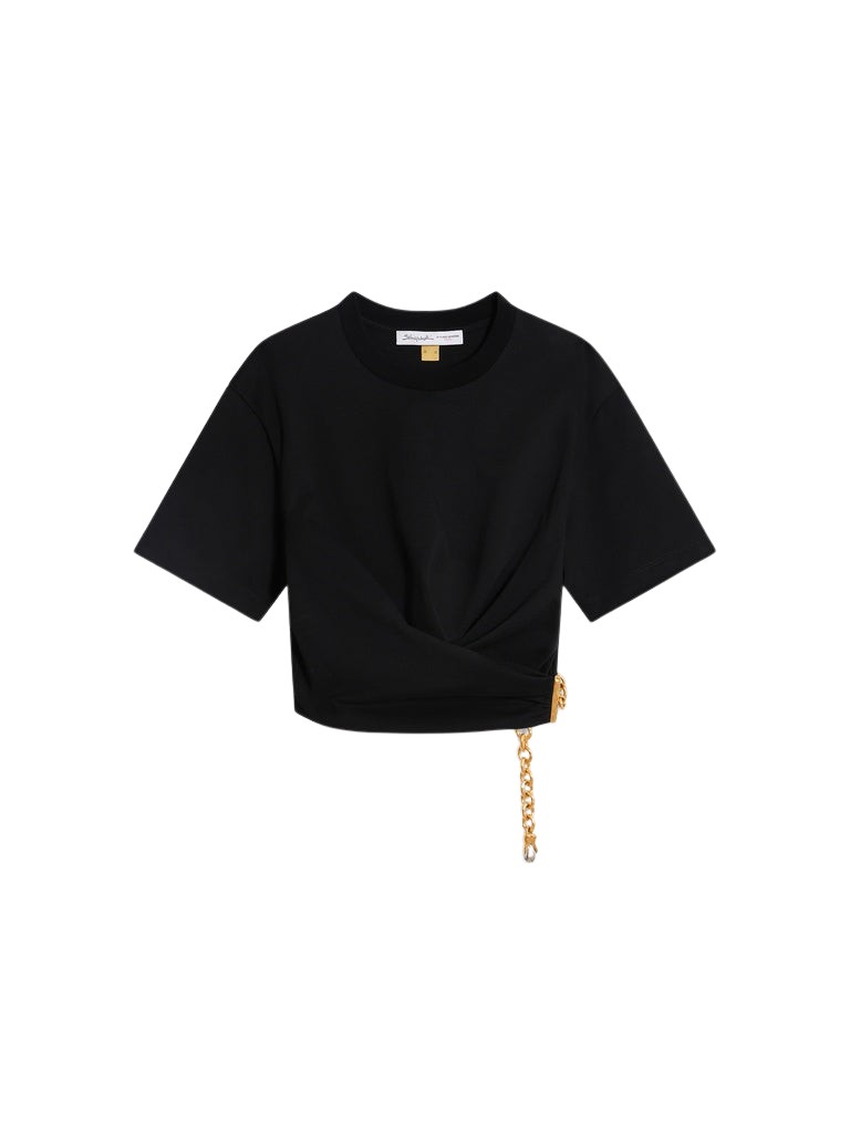 Schiaparelli Twisted T-Shirt Tops in Schiaparelli Authentic Luxury Fashion at Luxury Shoes 