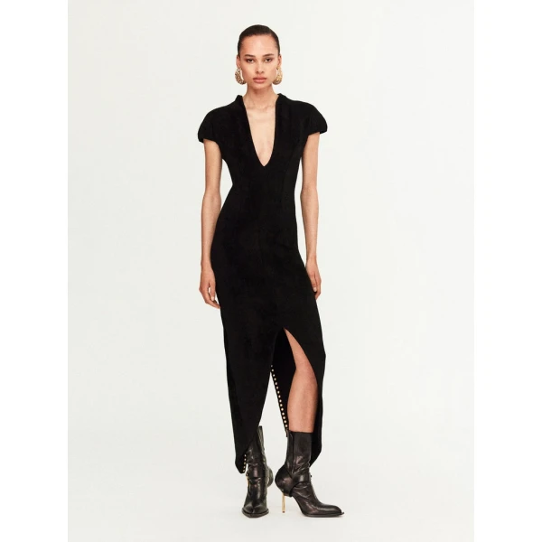 Schiaparelli Velvet-Effect Knitted Dress Dresses in Schiaparelli Authentic Luxury Fashion at Luxury Shoes 