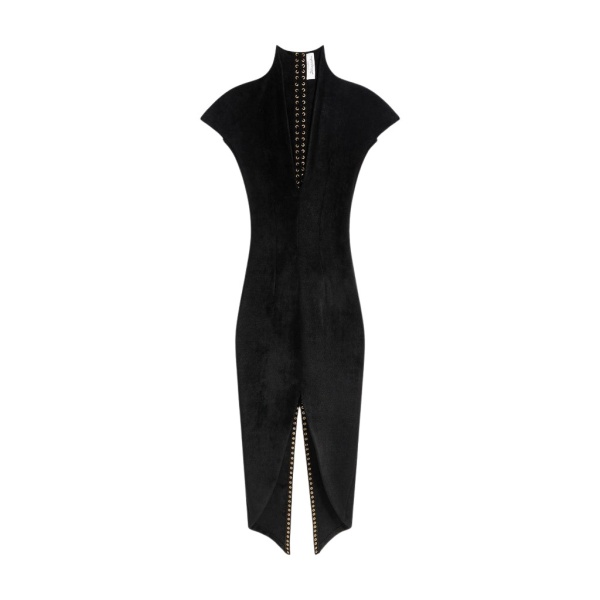 Schiaparelli Velvet-Effect Knitted Dress Dresses in Schiaparelli Authentic Luxury Fashion at Luxury Shoes 