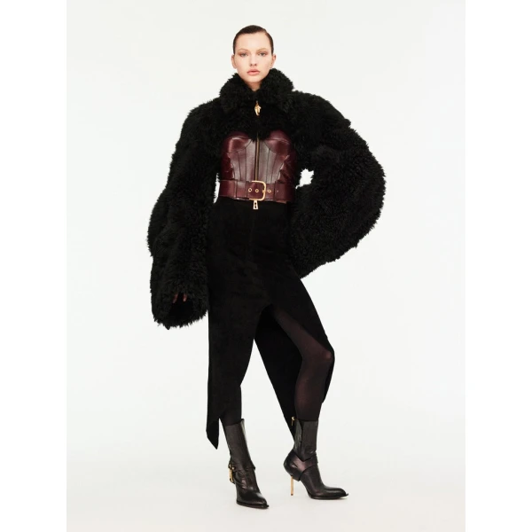 Schiaparelli Velvet-Effect Round Hem Pencil Skirt Skirts in Schiaparelli Authentic Luxury Fashion at Luxury Shoes 