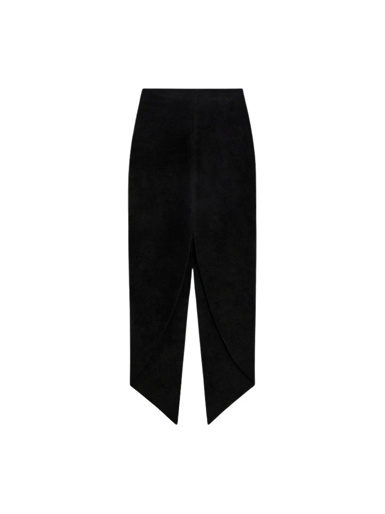 Schiaparelli-Velvet-Effect-Round-Hem-Pencil-Skirt36042_nobg Schiaparelli Velvet-Effect Round Hem Pencil Skirt Skirts in Schiaparelli Authentic Luxury Fashion at Luxury Shoes