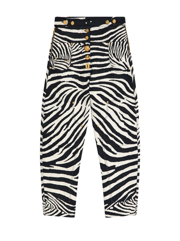 Schiaparelli Zebra Cowboy Pants Pants in Schiaparelli Authentic Luxury Fashion at Luxury Shoes 