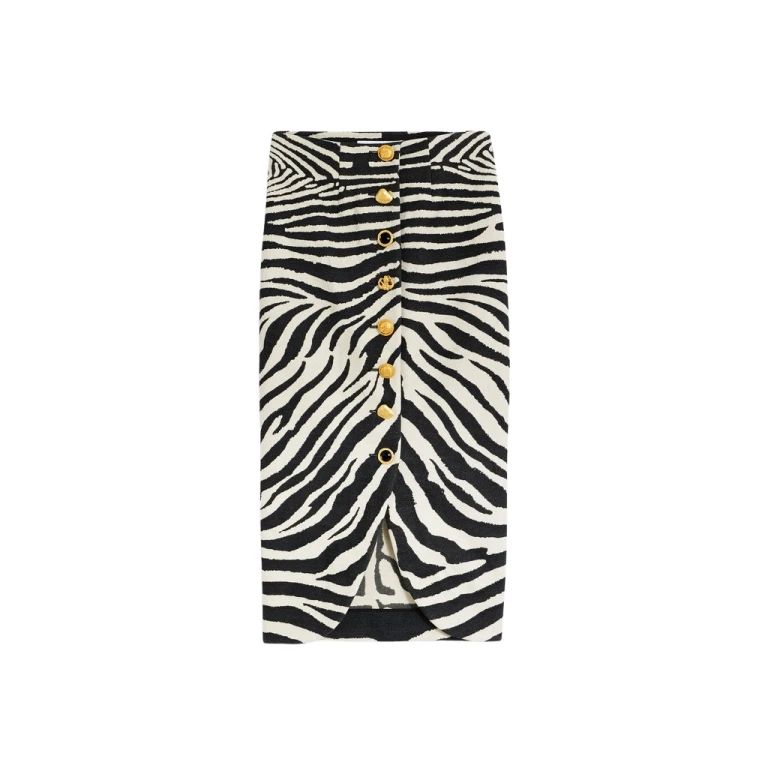 Schiaparelli Zebra Midi Skirt Skirts in Schiaparelli Authentic Luxury Fashion at Luxury Shoes 