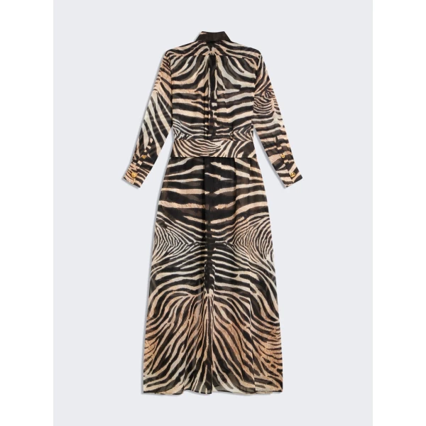 Schiaparelli Zebra Shirt Dress Dresses in Schiaparelli Authentic Luxury Fashion at Luxury Shoes 