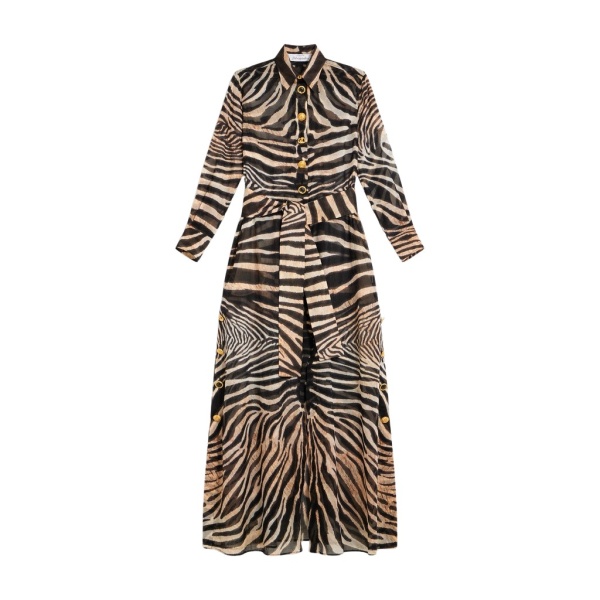 Schiaparelli Zebra Shirt Dress Dresses in Schiaparelli Authentic Luxury Fashion at Luxury Shoes 