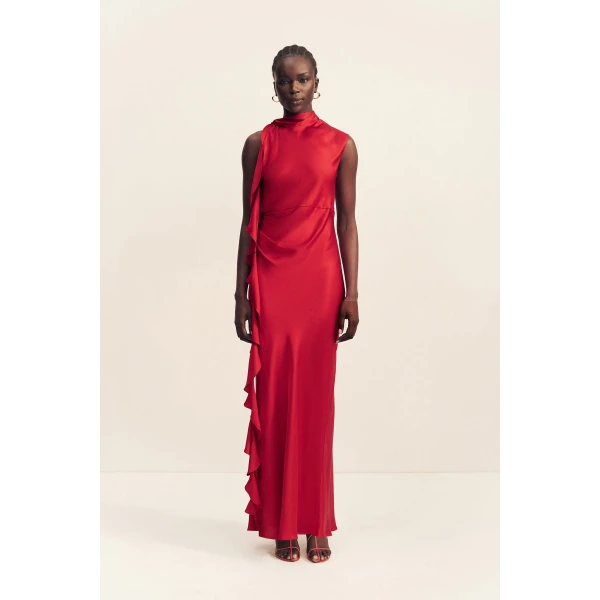 Shona Joy Agnes Draped Ruffle Maxi Dress - Shona Joy Dresses - Australian Designer Fashion at Luxury Shoes 