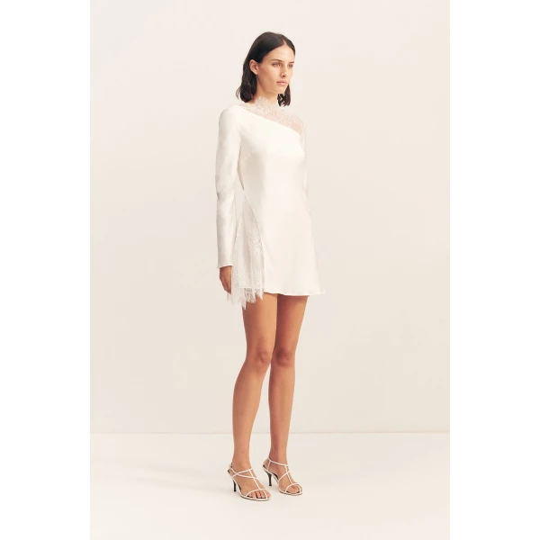 Shona Joy Allegra Lace Panelled Mini Dress - Shona Joy Dresses - Australian Designer Fashion at Luxury Shoes 