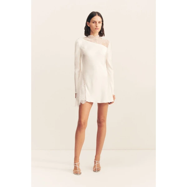 Shona Joy Allegra Lace Panelled Mini Dress - Shona Joy Dresses - Australian Designer Fashion at Luxury Shoes 